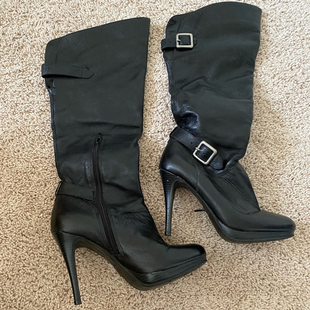 CATHY JEAN // leather heel boots